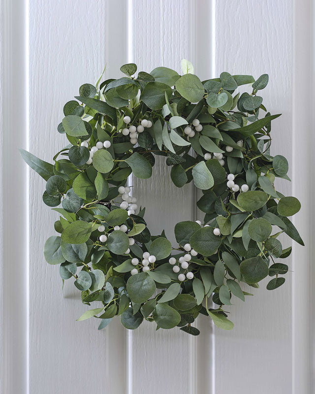 Wreath - Eucalyptus and White Berries – product image 1