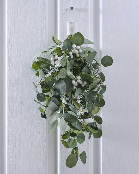 Eucalyptus and White Berry Swag
