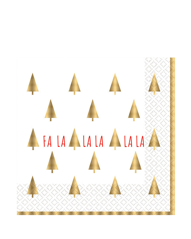 FA LA LA LA Christmas Paper Napkins 33cm (16pk)