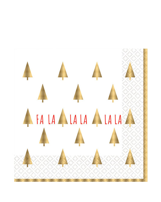 FA LA LA LA Christmas Paper Napkins 33cm (16pk)