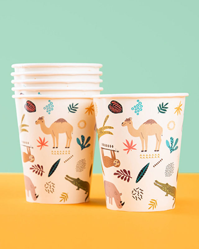 Zoo Party Paper Cups - 250ml (6pk) – product image 2