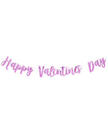 Pink Metallic "Happy Valentine's / Galentines Day' Banner - 2m