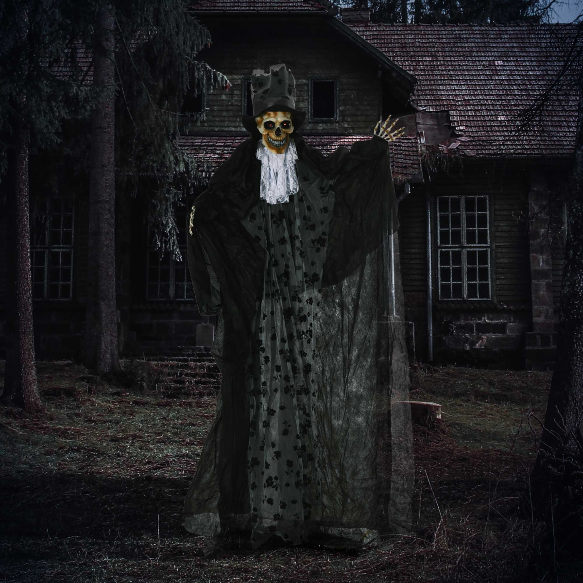 Outsunny 189cm Animated Prop Ghost Bridegroom, Indoor Halloween Decorations – product image 2