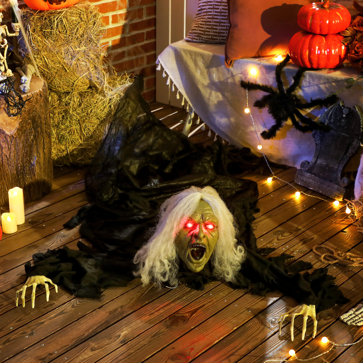 Outsunny 183 cm Life Size Scary Halloween Decorations, Battery Operated – product image 2