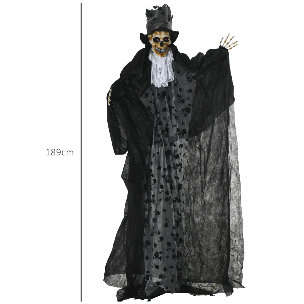 Outsunny 189cm Animated Prop Ghost Bridegroom, Indoor Halloween Decorations – product image 3