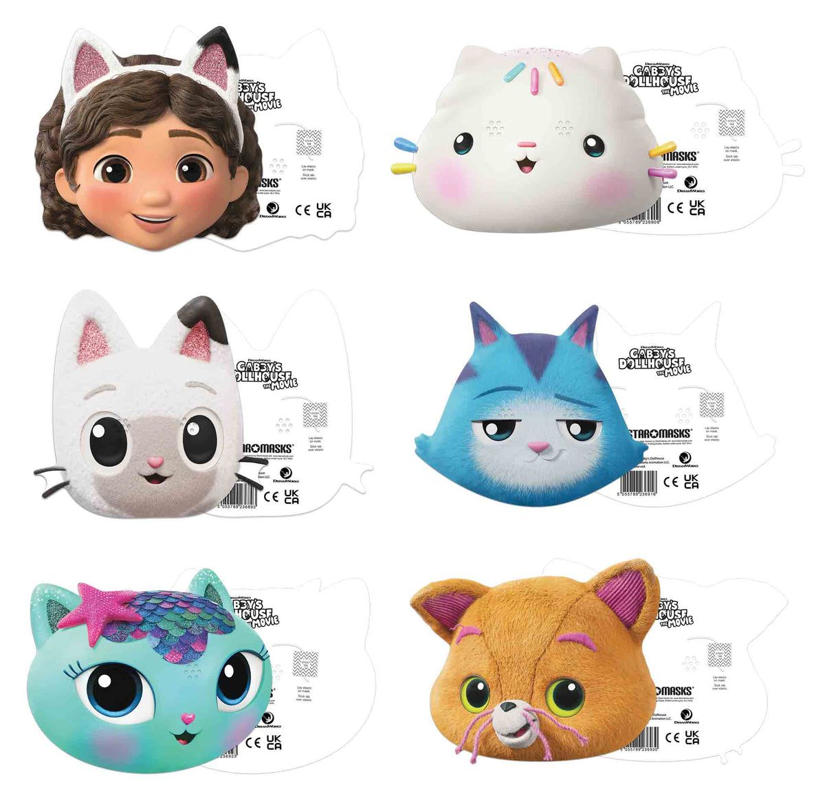 SMP466 Gabby's Dollhouse: The Movie Six Pack Masks – product image 3