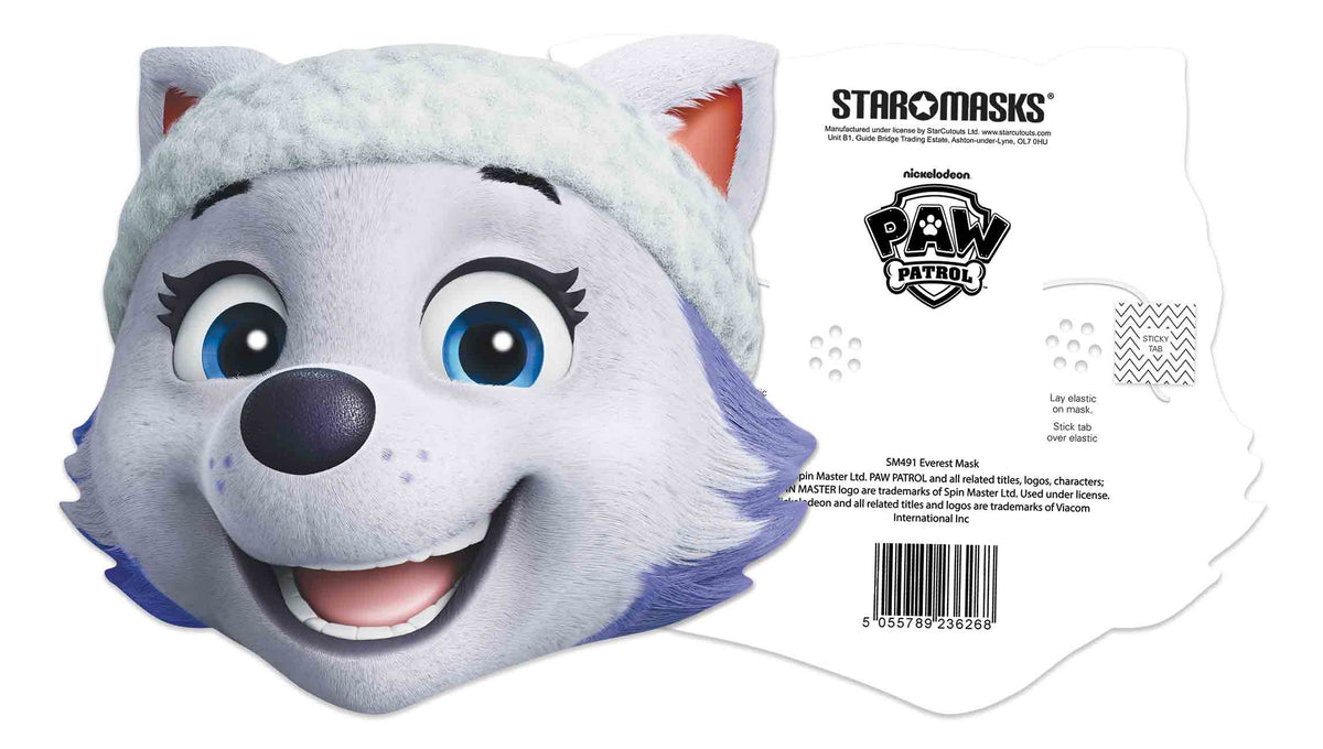 SMP463 Paw Patrol Chase, Rubble, Marshall, Everest, Skye & Rocky Multipack Masks 6 Pack Cardboard Cut Out Height 30cm – product image 4