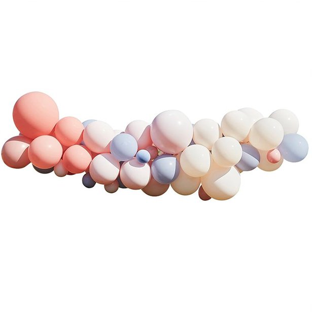 Blush, Nude & Blue Balloon Arch Kit - 60 Balloons – product image 2