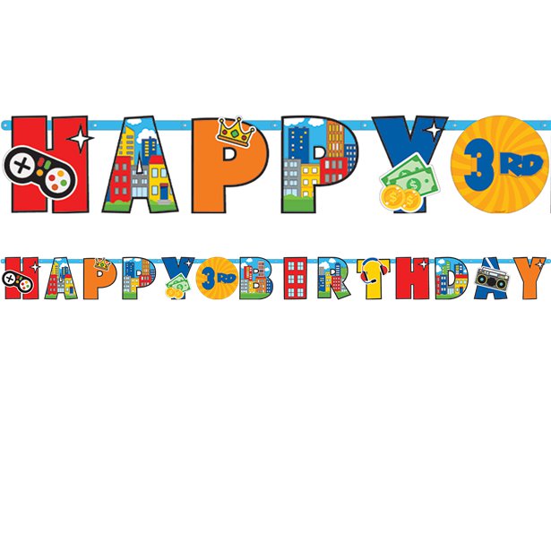 Party Town Add an Age Letter Banner