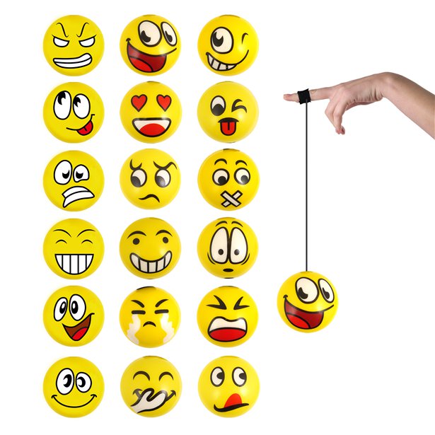Smiley Face Finger Return Ball