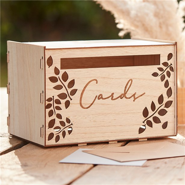 Wooden Wedding Card Box – product image 1