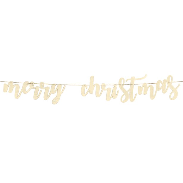 Merry Christmas Wooden Banner - 2m – product image 2
