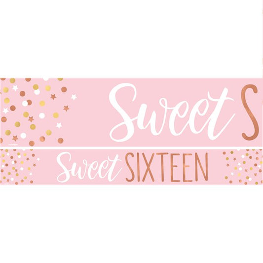Sweet Sixteen Paper Banners - 1m (3pk)