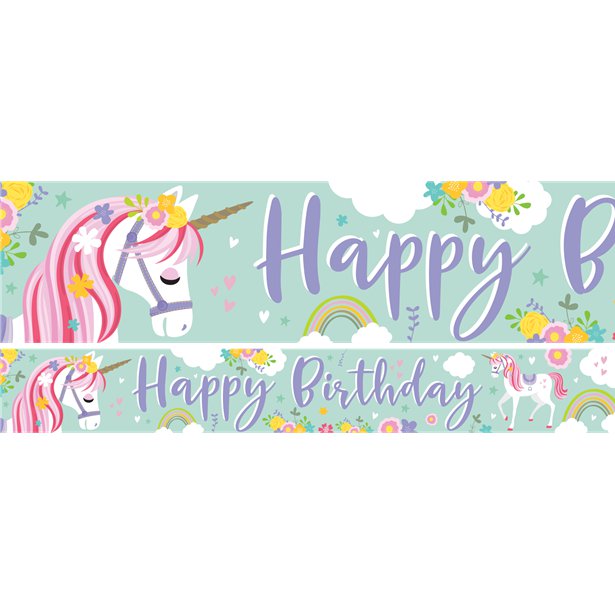 Magical Unicorn Paper Banners - 1m (3pk) – product image 1
