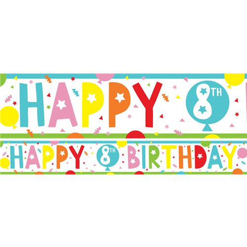 8th Birthday Paper Banners - 1m (3pk) – product image 1