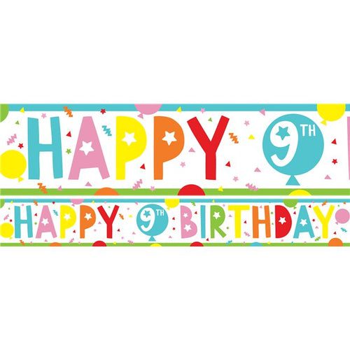 9th Birthday Paper Banners - 1m (3pk) – product image 1