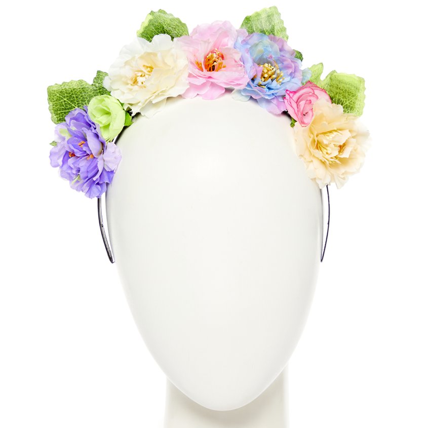 Pastel Flower Garland Headband – product image 1