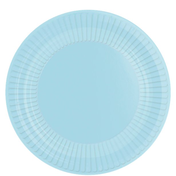 Baby Blue Paper Plates - 23cm (8pk)