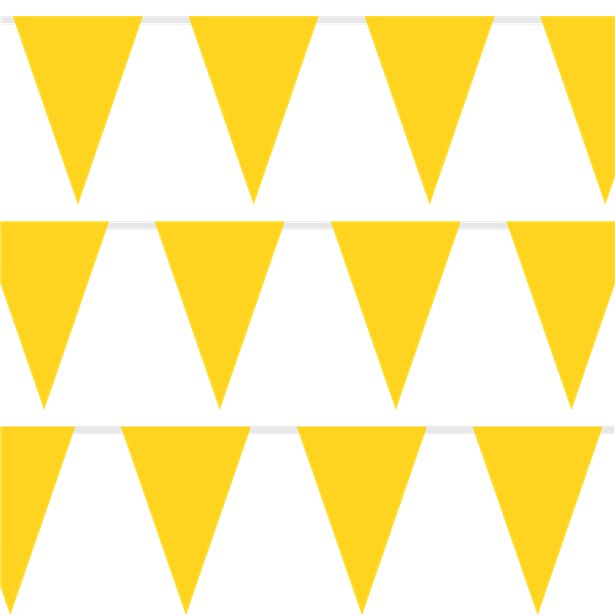 Yellow Plastic Bunting - 10m – product image 2