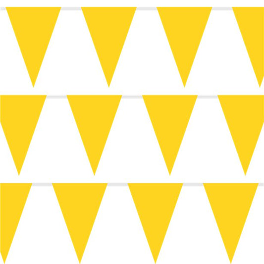 Yellow Plastic Bunting - 10m