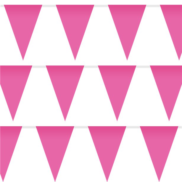 Bright Pink Plastic Bunting - 10m – product image 2
