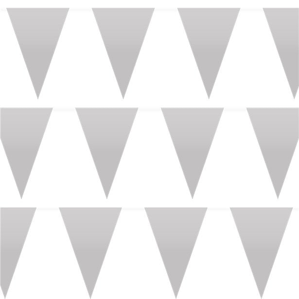 Silver Plastic Bunting - 10m – product image 2