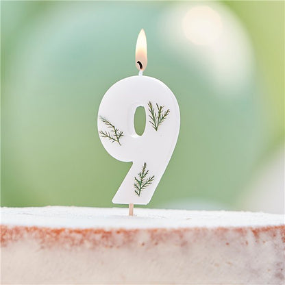 Number 9 Leaf Foliage Candle