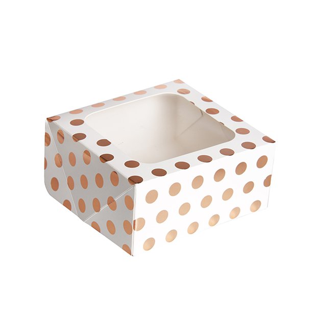 Rose Gold Square Treat Boxes - 16cm (2pk) – product image 2