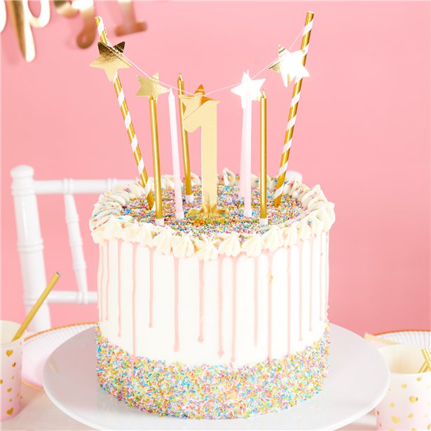 Gold 1st Birthday Cake Topper – product image 3