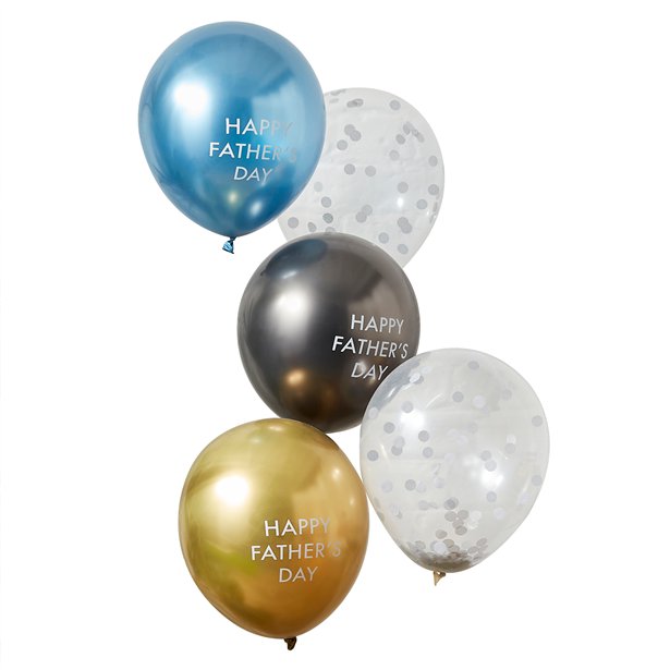 Happy Father's Day Balloons - 12" Latex (5pk)