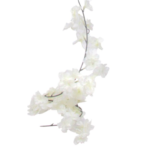White Blossom Floral Garland - 2.1m