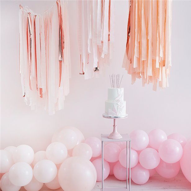 Blush & Rose Gold Streamer Ceiling Decoration – product image 2