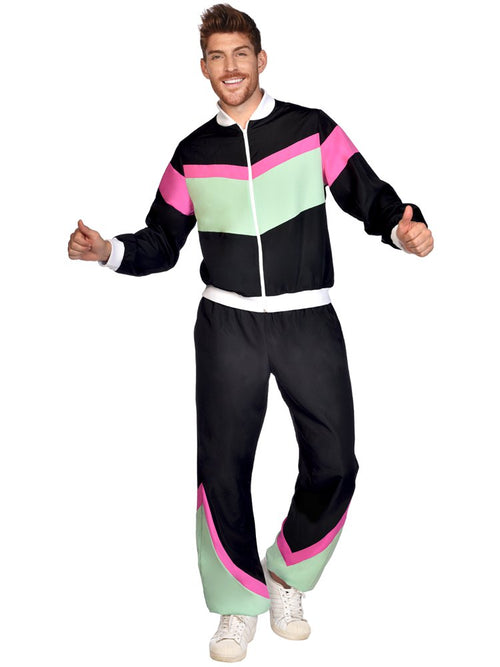 Black 80s Shell Suit - Adult Costume – product image 1
