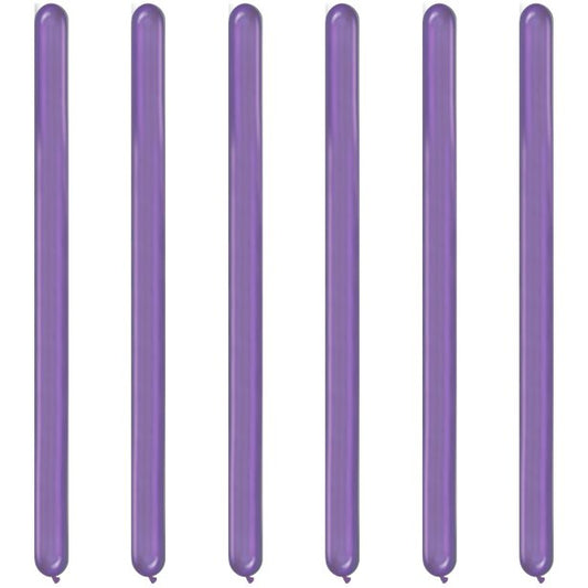 Purple Chrome Modelling Balloons - 260Q Latex (100pk)