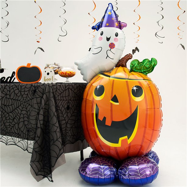 Pumpkin & Ghost Airloonz Balloon - 56"