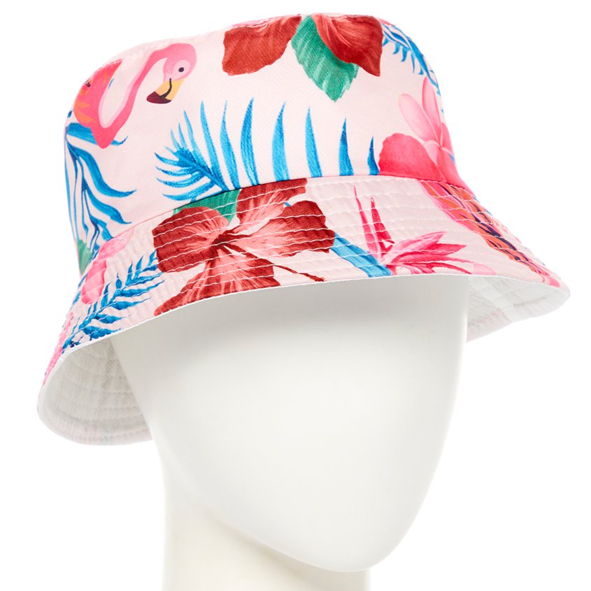 Hawaiian Flamingos Bucket Hat – product image 2