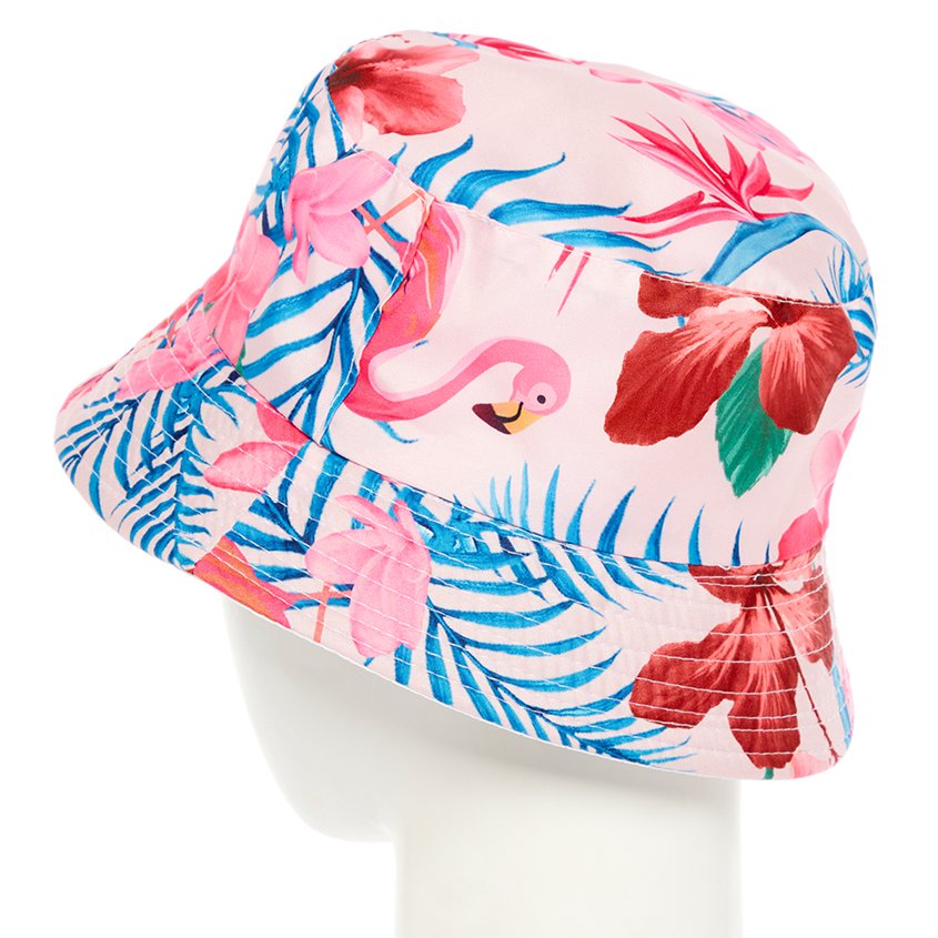 Hawaiian Flamingos Bucket Hat – product image 3