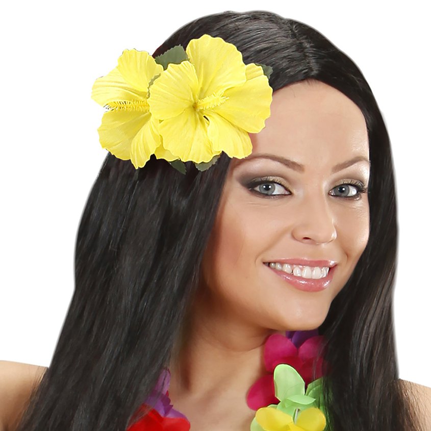 Yellow Hibiscus Flower Clip – product image 2