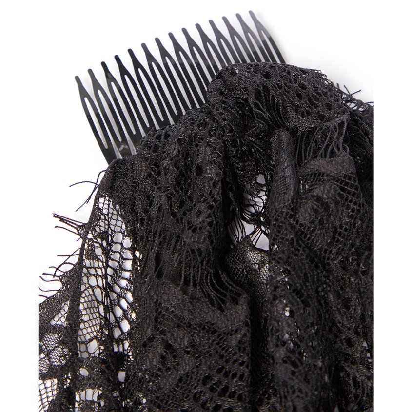Black Veil Headpiece - 41cm – product image 4