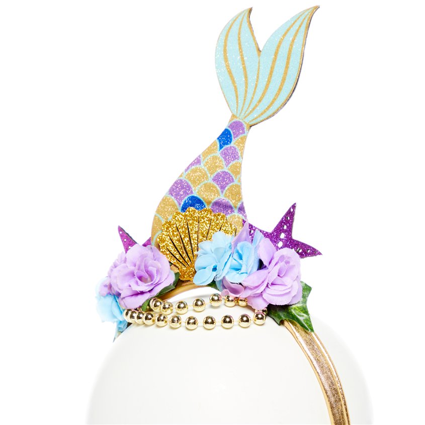 Glitter Floral Mermaid Headband – product image 3