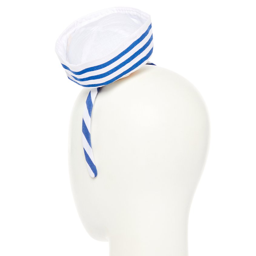 Blue & White Mini Sailor Hat Headband – product image 3