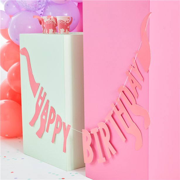 Party Like A Dinosaur Happy Birthday Bunting - 137cm – product image 2