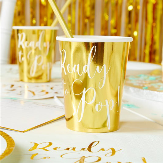 Ready To Pop Paper Cups - 250ml (8pk)