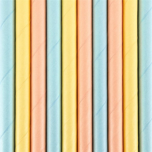 Pastel Mix Paper Straws (10pk)