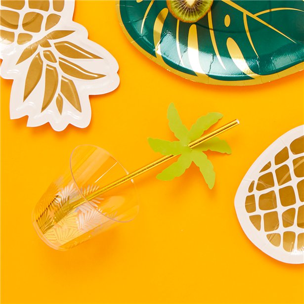 Tropical Leaf Plastic Tumblers - 266ml (30pk) – product image 2