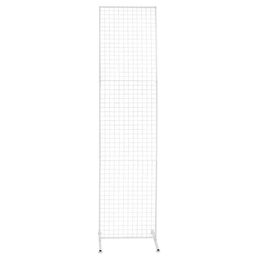 A Touch Of Pampas White Metal Grid Panel - 2m