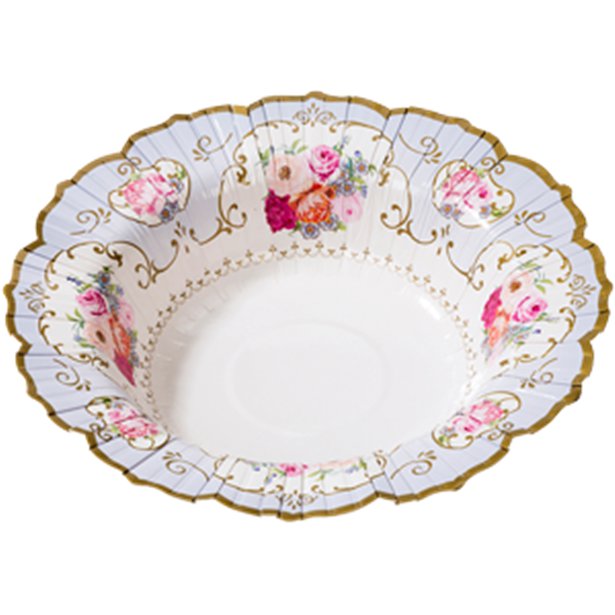 Vintage Tea Party Paper Bowls - 19cm (12pk) – product image 3