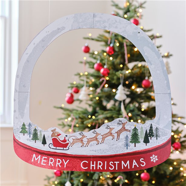 Customisable Snowglobe Christmas Photo Booth Frame – product image 3
