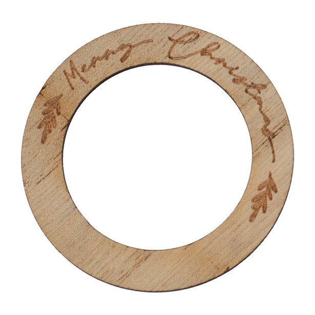 Burnout Wood Merry Christmas Napkin Rings (6pk) – product image 2