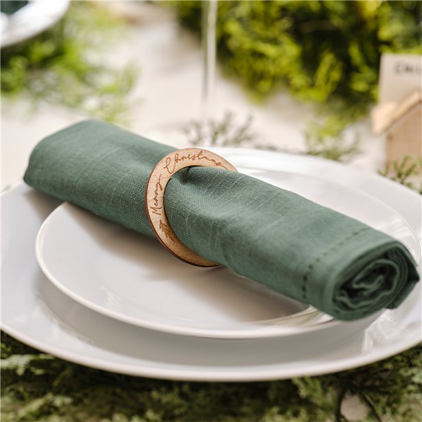 Burnout Wood Merry Christmas Napkin Rings (6pk) – product image 3
